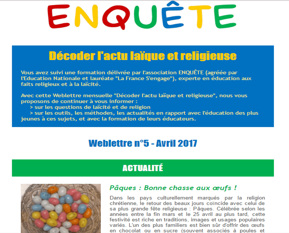 décoder l'actu laique et religiuse