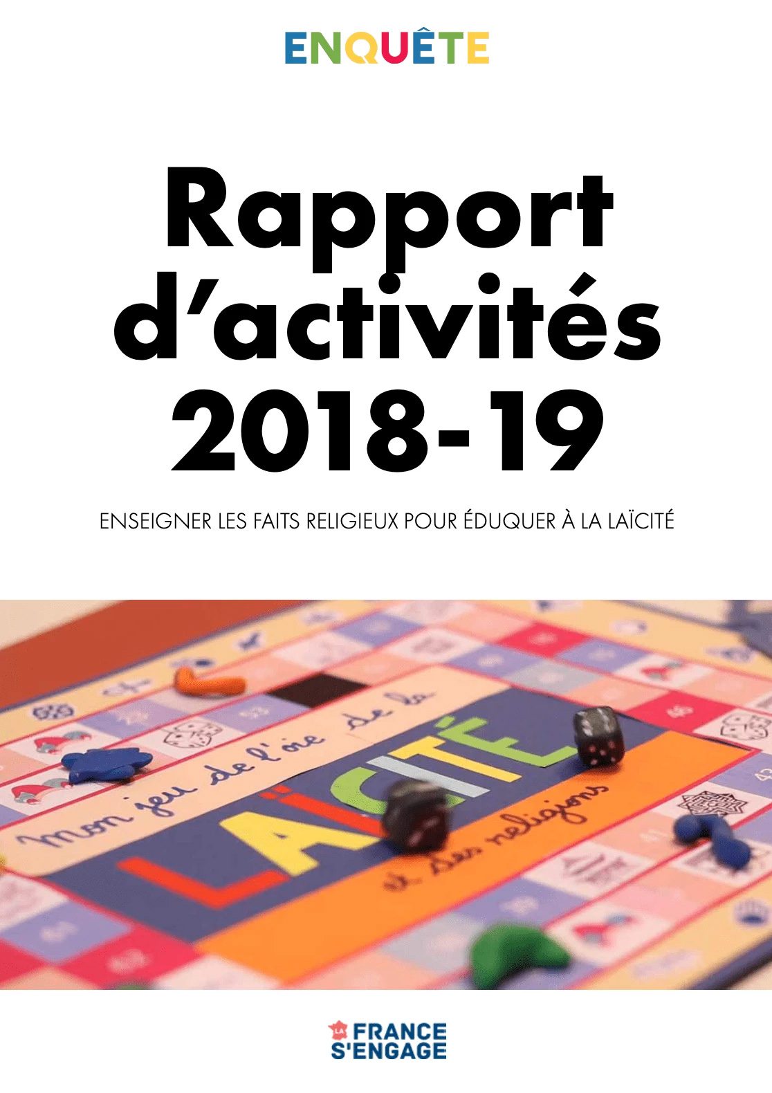 Couverture du rapport d'activités 2018-2019