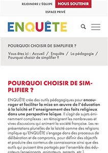 Capture de la page de notre site web « Pourquoi choisir de simplifier ? »
